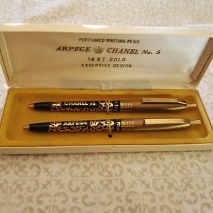 Vintage Arpege Chanel No.5 perfumed writing pens